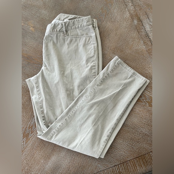 J. Jill Khaki Cotton w/ pockets Sz 14 Stretch Pants Waist 36” Inseam 30” - Picture 1 of 8